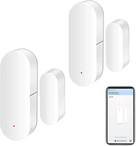 Vista 9 de Sensor de puerta WiFi: detectores inteligentes de puerta abierta/cerrada, sensor de ventana inalámbrico con alerta de notificación de aplicación