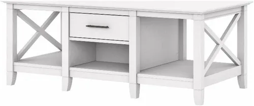Vista 13 de Bush Home Key West - Mesa de centro con almacenamiento en roble blanco lino