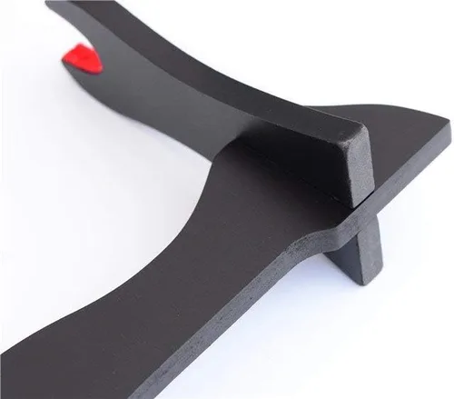 Vista 4 de CNLQ 1, 2, 3, 4 capas acolchadas para proteger la espada samurái japonesa, Katana Wakizashi Tanto soporte de soporte de exhibición para todas