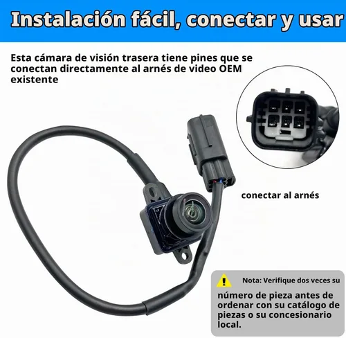 Vista 2 de Cámara de retrovisión trasera compatible con Dodge Durango 2011-2013 Jeep Grand Cherokee 2011-2013 Reverse Park Assist Backup Camera Reemplaza