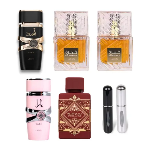 ASAD+2UNID KHAMRAH+YARA+SUBLIME+2PERFUME de AROMA DE PRIMERA