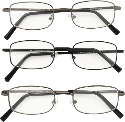 Vista 2 de Foster Grant Men's Council - Gafas de lectura rectangulares (3 unidades)