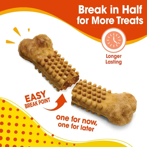 Vista 2 de Nylabone Nubz - Golosinas masticables naturales para perros pequeños, huesos masticables para perros de larga duración, hechos en los Estados
