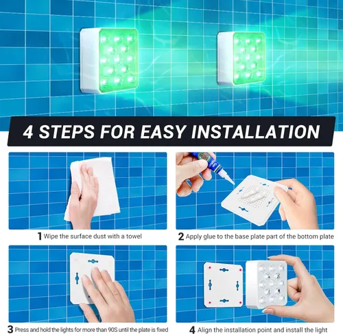 Vista 4 de LOFTEK Luces LED sumergibles con control remoto, recargable, cambio de color RGB, luz impermeable para piscina, base de jarrón, spa, acuario