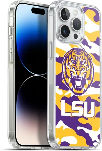 Vista 60 de Head Case Designs Funda de gel suave con licencia oficial de la Universidad Estatal de Louisiana LSU Camou compatible con Apple iPhone 7 Plus/iPhone