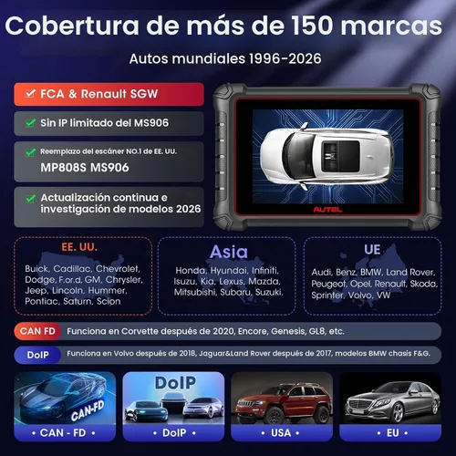 Vista 9 de Escáner Autel MaxiPRO MP900, 2026 más nuevo que MP808BT PRO MP808S MK900 MX900, funciona como MP900BT MS906 PRO MS906 MAX, herramienta de escaneo