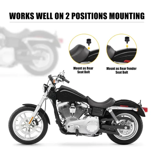 Vista 2 de Tuerca de perno de asiento Street Glide Sportster para Harley, tuerca de rosca estriada para guardabarros trasero de motocicleta Dyna Softail Road