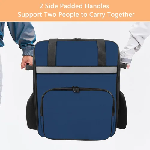 Vista 7 de Bolsa de transporte para máquina de helados Ninja CREAMi, portátil para exteriores, bolsa de viaje con diseño de apertura frontal, bolsa de máquina