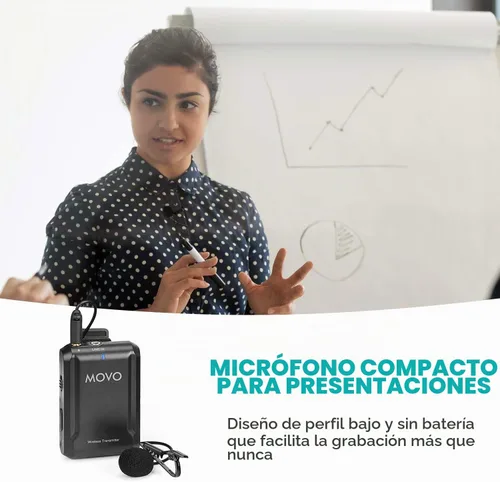 Vista 7 de Movo Edge-DI Lavalier inalámbrico para iPhone, micrófono compacto perfecto para estabilizador de cardán de teléfono inteligente, ideal