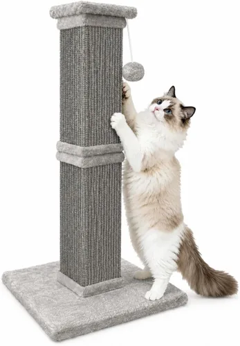 Vista 20 de Rascador para gatos de interior, rascador de sisal para gatos de 32 Beige