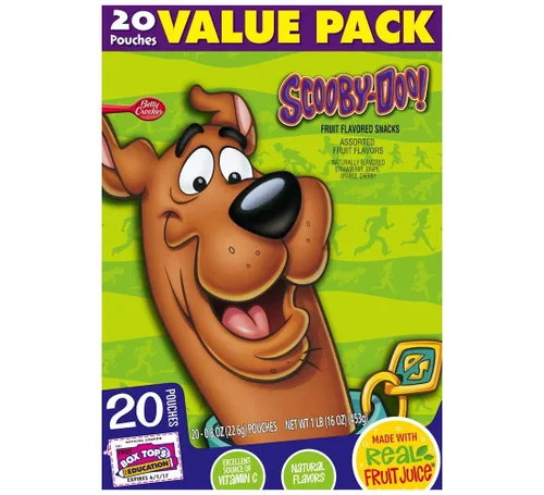 Vista 11 de Scooby-Doo Snacks con sabor a frutas, sin gluten, aperitivos para niños, 10 unidades, 8 onzas (paquete de 8)