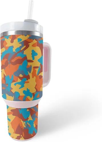 Vista 8 de MightySkins Skin - Vaso de vinilo compatible con Stanley The Quencher H2.0 FlowState de 40 onzas, Rasta León, protectora, duradera y única, fácil