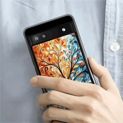 Vista 1322 de Compatible con Google Pixel 4A 5G Mobile Case Creative Acrylic Panel trasero Silicona Protección Grip especialmente diseñado para Google Pixel 4A 5G