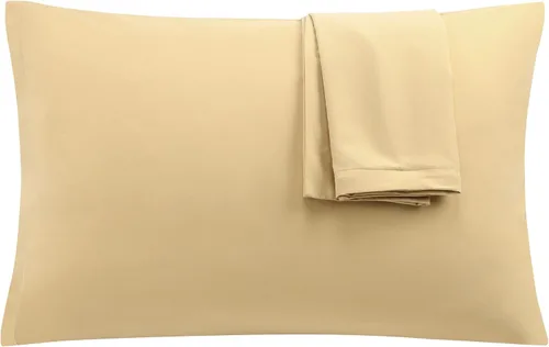 Vista 34 de uxcell Paquete de 2 fundas de almohada de microfibra suave serie 1800 con cremallera estándar (20 x 26 pulgadas), color dorado