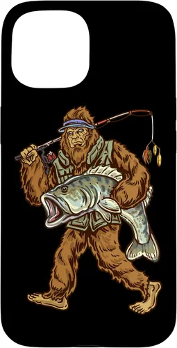 Vista 6 de Largemouth Bass Fishing Bigfoot Fisherman Case for iPhone 17