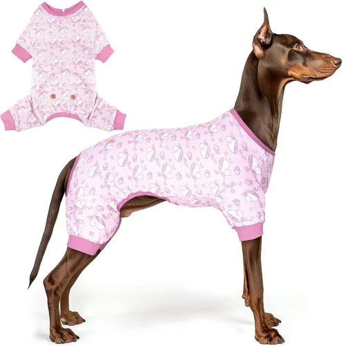 Vista 43 de KYEESE - Pijama de terciopelo para perros, con patrón de patos amarillos, ropa elástica y suave para cachorros y perros pequeños, mameluco cómodo