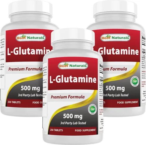 Vista 10 de Best Naturals L-Glutamina 500 mg 250 Comprimidos