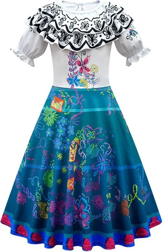 Vista 3 de GAEIOWSS Disfraz de cosplay para niñas, vestido de Isabella, vestido de Mirabel Madrigal