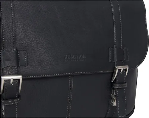 Vista 9 de Kenneth Cole REACTION Show Business - Bolsa de mensajero de cuero colombiano para portátil de negocios de 16 pulgadas