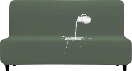 Vista 46 de PureFit Funda de sofá 100 % impermeable doble para sofás y sofás, funda elástica de forro polar antideslizante, lavable, protector de muebles a