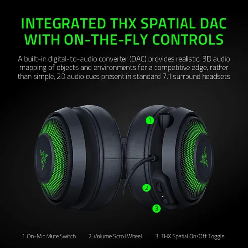 Vista 3 de Razer Kraken Ultimate RGB USB Headset renovado
