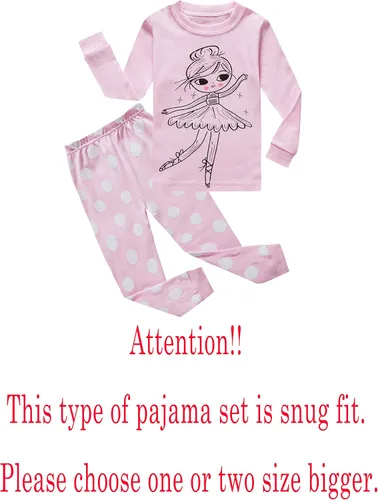 Vista 2 de Family Feeling Conjunto de pijama de manga larga, diseño 100% de algodón, para niños pequeños