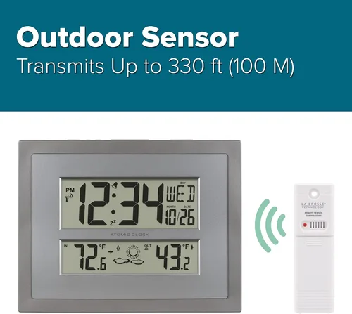Vista 3 de La Crosse Technology Reloj atómico de pared/mesa (512-85937)