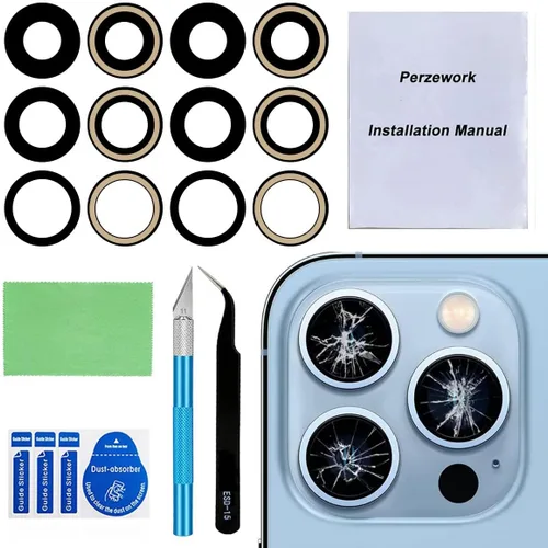 Vista 20 de Juego de 2 lentes de repuesto originales para cámara trasera para iPhone 11 Pro Max y iPhone 11 Pro con adhesivo preinstalado y kit de herramientas
