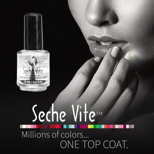 Vista 3 de Esmalte de uñas Seche Vite de secado rápido - Esmalte de uñas transparente de secado rápido y larga duración, hecho en los Estados Unidos, 0.5 fl oz