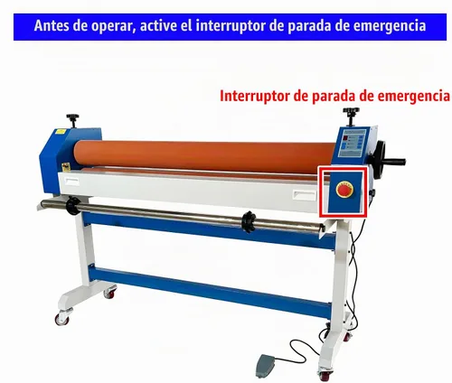 Vista 8 de INTBUYING Laminador frío de 51 pulgadas, Máquina automática de laminación en frío de doble uso eléctrico/manual, Rodillo de goma suave, Interruptor