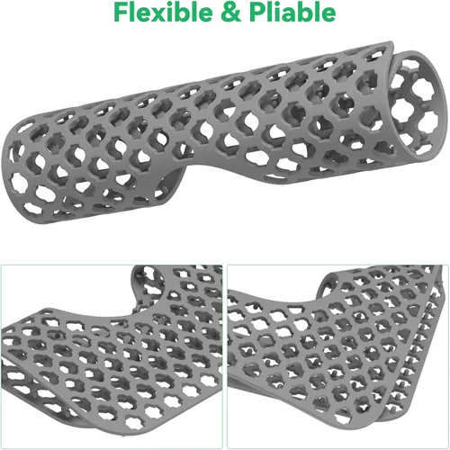Vista 7 de TOOVEM - Tapete protector para fregadero de cocina, rejilla protectora de fregadero de 13.58 x 11.6 pulgadas, forro antideslizante resistente al