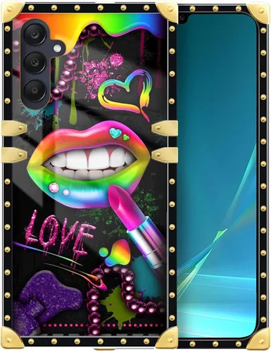 Vista 177 de Funda compatible con Samsung Galaxy A03S 4G, TPU suave de lujo y parte trasera de policarbonato duro para niñas y mujeres, funda protectora a prueba