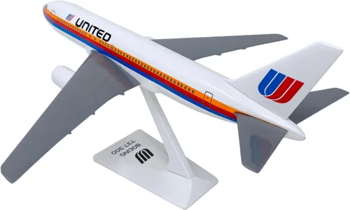 Vista 2 de United (76-93) 767-200 Escala 1:200 - Modelo de avión de plástico a presión - Réplica coleccionable de aviones United Airlines - Parte #