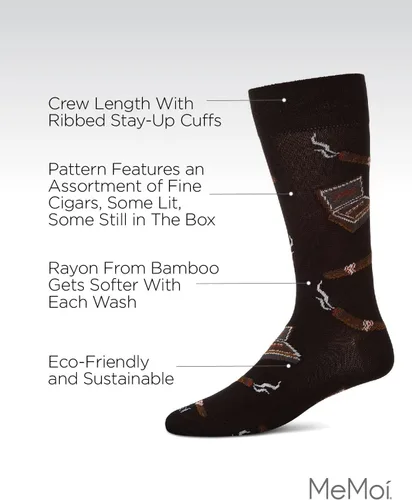 Vista 15 de MeMoi Smoker's Delight Cigar Rayan Blend - Calcetines para hombre