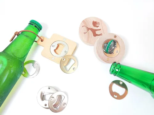 Vista 4 de Kit de inserción de abridor de botellas de acero inoxidable - 20 juegos con tornillos y destornillador - Suministro de kit de hardware de bricolaje