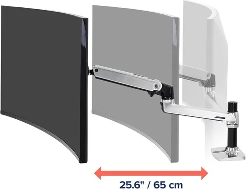 Vista 6 de Ergotron – Brazo para monitor LX, soporte de escritorio para un solo monitor – se adapta a monitores de computadora planos, curvos y ultraanchos