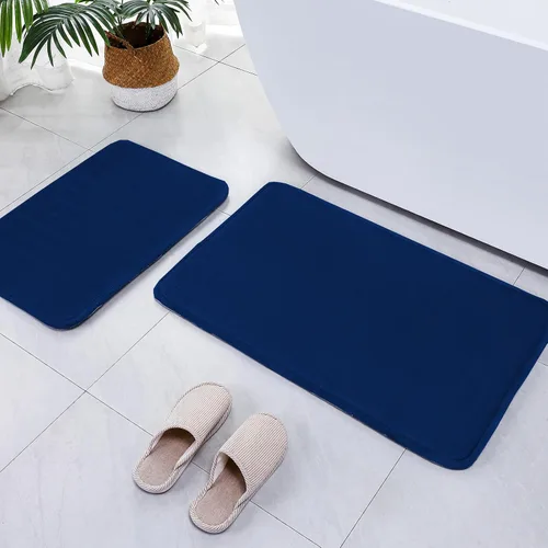 Vista 16 de SWEMSTAR Alfombra de baño de espuma viscoelástica con alfombra de inodoro, tapete de baño absorbente de agua para suelo de baño, antideslizante