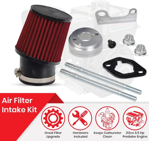 Vista 2 de AlveyTech Kit de admisión de filtro de aire Predator de alto rendimiento para 212 cc, 224 cc, 6.5 Hp, aumenta el rendimiento de tu motor, accesorios