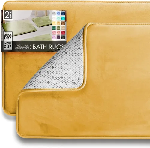 Vista 162 de Clara Clark tapete para baño, regadera o tina, de gomaespuma, negro, antiderrapante Camel Oro
