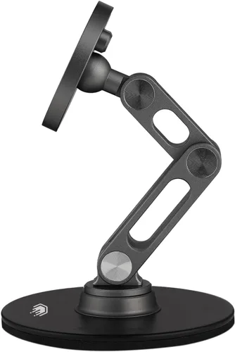 Vista 7 de ClikDock Soporte Magnético para Teléfono Celular con Carga Inalámbrica, Gira 360°, Construcción de Aluminio, Compatible con Teléfonos MagSafe