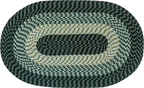 Vista 33 de La colección Better Trends Alpine Braid es una alfombra reversible para interiores duradera y resistente a las manchas 100% polipropileno