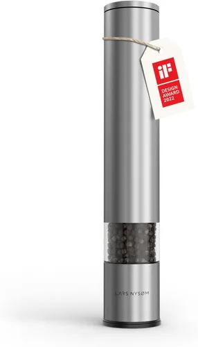 Vista 12 de LARS NYSØM - Molinillo de sal y pimienta de acero inoxidable con molinillo de cerámica ajustable, de diseño