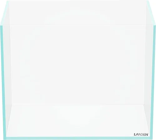 Vista 29 de LANDEN 25C 3.7 Galones Cubo Tanque de Acuario Sin Montura de Hierro Bajo, W9.84×D9.84×H9.84 pulg(25x25x25cm) 5mm de Grosor con Almohadilla
