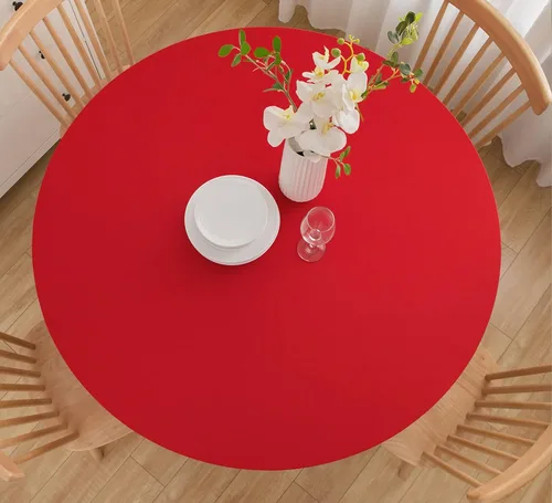 Vista 18 de Wolkemer Mantel Cuadrado Ajustado de Spandex Elástico Rojo Cubierta para Mesa de Cóctel con Borde Elástico Cobertor de Mesa para Comedor Boda Fiesta