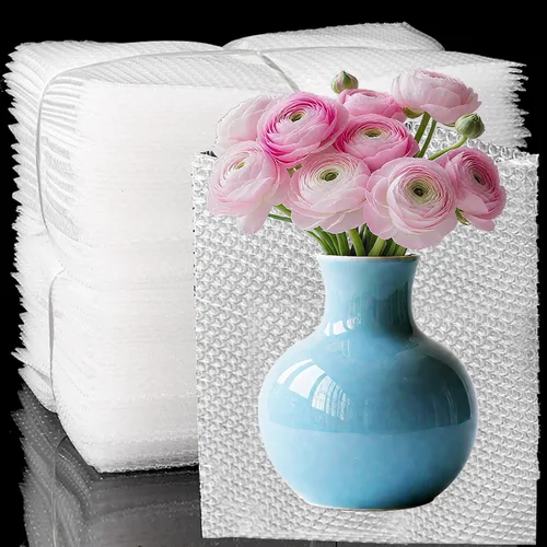 Vista 8 de 100 bolsas de burbujas transparentes, 8 x 12 pulgadas, bolsa de burbujas para embalaje y envío, bolsas protectoras de burbujas de doble capa