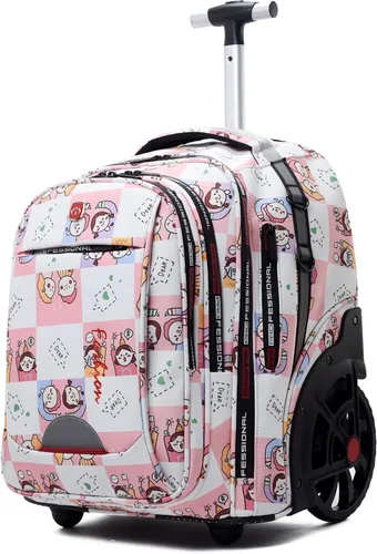 Vista 7 de WMHYLYH Mochila impermeable con ruedas de 20/22 pulgadas, Negro