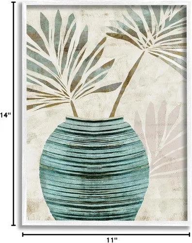 Vista 10 de Stupell Industries Florero de plantas boho enmarcado con arte giclée por Flora Kouta Enmarcado en blanco