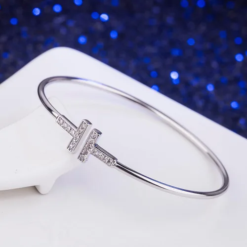Vista 6 de Pulseras de oro y plata para mujer (juego plateado), Plata, Aleación.