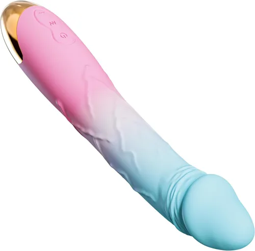 Vista 12 de Vibrador realista de 7.6 pulgadas para mujeres, 10 potentes modos de vibración para estimulación del clítoris y punto G, juguetes sexuales