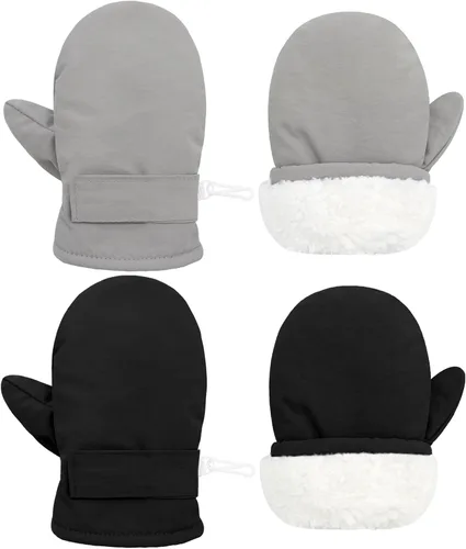 Vista 29 de QikQik Guantes de invierno impermeables para niños pequeños - Guantes de nieve para bebés